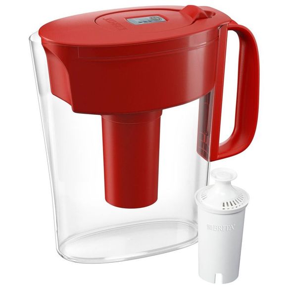 Brita Kitchen Brita 6cup Metro Water Pitcher Dispenser With Standard Water Filter Red Poshmark